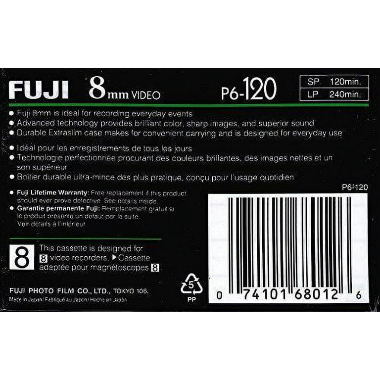 FUJIFILM Hi8 MP Type P6-120 - 8mm tape - 1 x 120min - Walmart.com