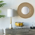 thumbnail image 7 of Wall Mounted Bathroom Mirrors 18.5" Transitional Beaded Sunburst Mirror, Round Accent Wall Mirror for Living Room, Entryway, Bathroom, Office, Foyer,Frameless Bathroom Mirrors, 7 of 7