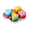 thumbnail image 2 of Juguete de apilamiento con forma de madera a juego, clasificación de madera, bloque apilador geométrico para niños a partir de 18 meses, 2 of 9