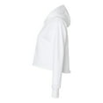 thumbnail image 3 of Next Level - Women's Laguna Sueded Raw Edge Crop Hoodie - 9384 - White - Size: XS, 3 of 3
