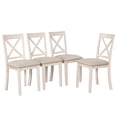 thumbnail image 5 of Kadyn 5 Piece Kitchen Dining Table and Chair Set, Dining Table Set for 4, Round Table and 4 Kitchen Room Chairs, Antique White, 5 of 11
