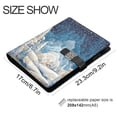 thumbnail image 3 of Leather Notebook with Pen Holder Writing Notepad Includes 100 Pages Lined Journal Winter Fairyland Scene, 3 of 6