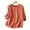 Orange, variant on ZANZEA Cotton Three Quarter Sleeve O-Neck Solid Color Ruffles Blouses Womens