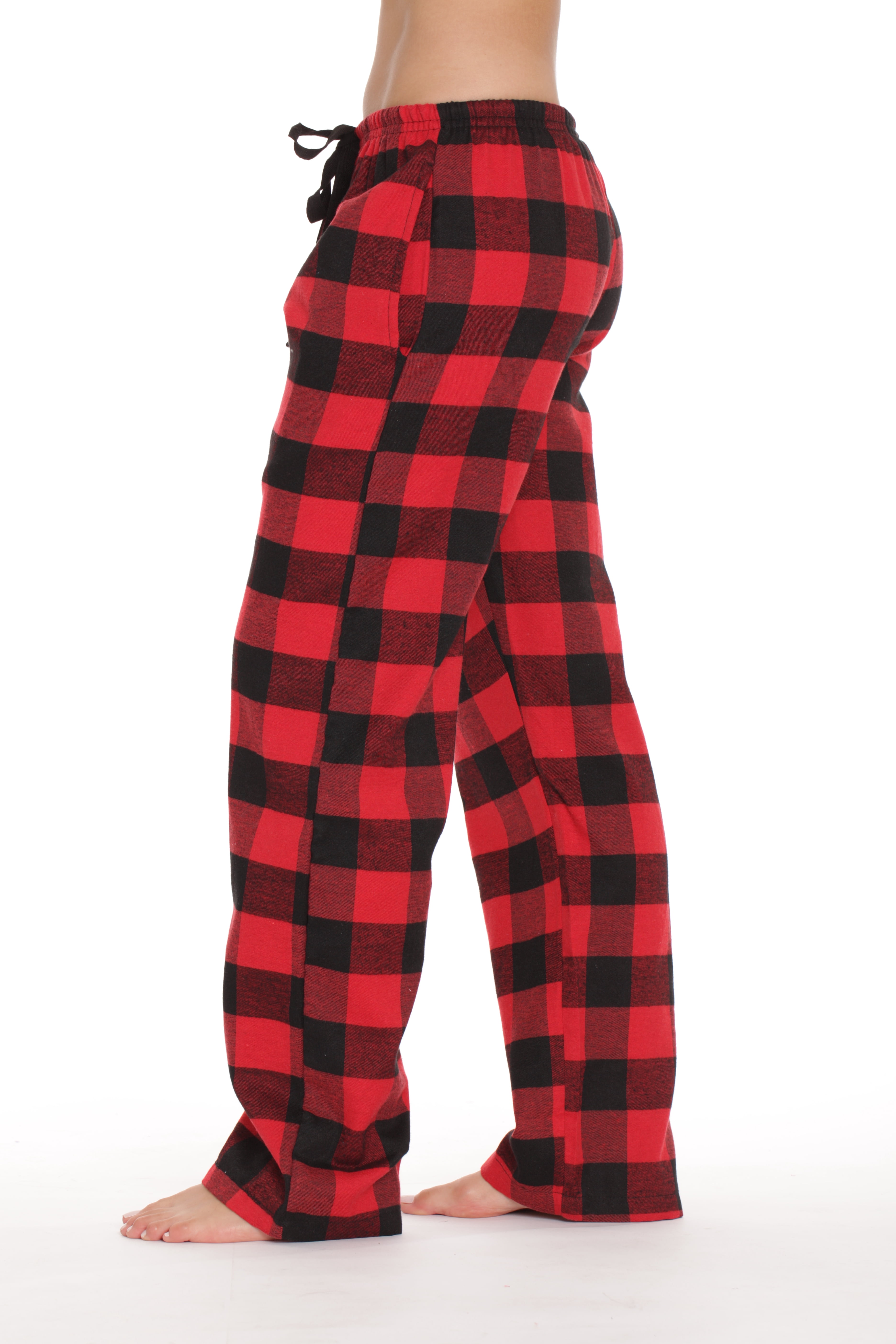 Womens Red Buffalo Plaid Pajama Pants 