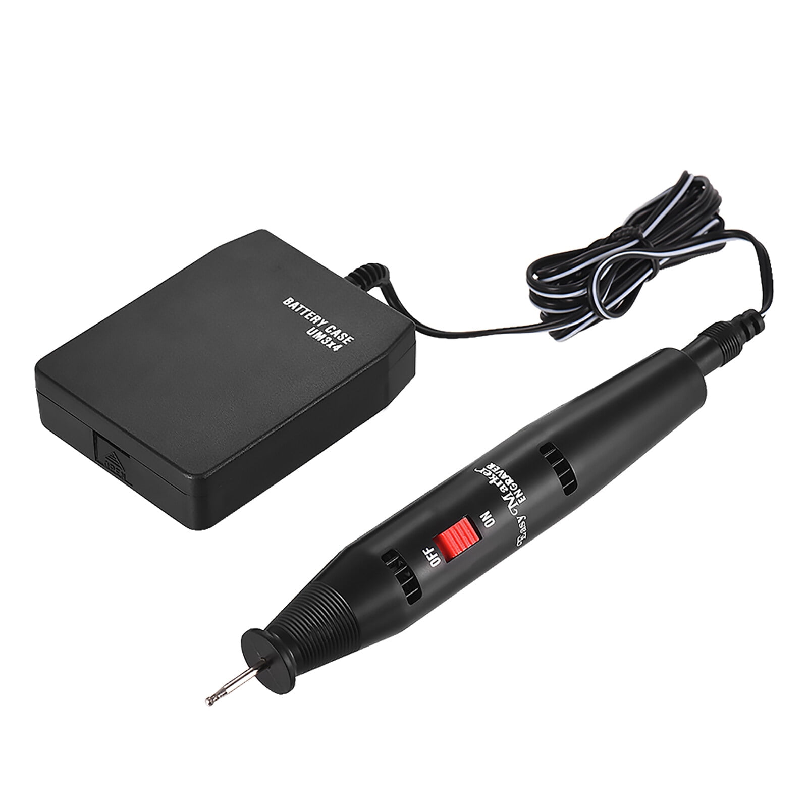 Portable Precision Electric Engraving Pen Engraver DIY Carve Graver Machine Tools Battery Powered with Strong Diamond Tip Bit for Jewellery Metal Plastic Glass Ceramic Stone Engraving Educational