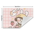 thumbnail image 3 of XMXY Woven Placemats Set of 6 PCS, Cartoon Cat Beautiful Girl Table Mats Washable Heat Resistant Placemats, 3 of 6
