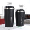 thumbnail image 2 of 380ML Stainless Steel Car Coffee Cup Leakproof Insulated Thermal Thermos Cup Car Portable Travel Coffee Mug White, 2 of 7