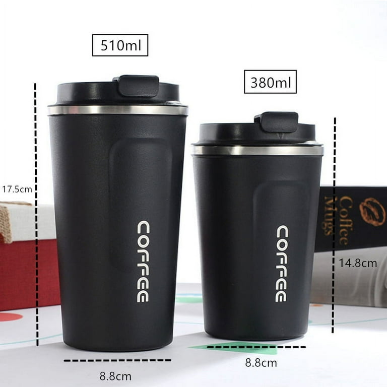 380ML White Stainless Steel Leakproof Insulated Car Coffee
