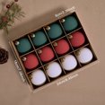 thumbnail image 3 of 12/24/36 piezas de bolas navideñas de terciopelo a granel, bolas de árbol de Navidad flocadas, adornos colgantes de plástico para árbol de Navidad, 3 of 5