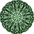 thumbnail image 1 of Ahgly Company Machine Washable Indoor Round Transitional Dark Forest Green Area Rugs, 6' Round, 1 of 7