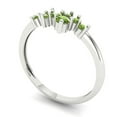 thumbnail image 2 of 0.17 ctw Wedding Band for Women - 18K White Gold Natural Peridot Stackable Eternity Ring, 2 of 6