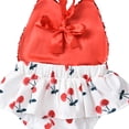 thumbnail image 4 of ITFABS Toddler Princess Sleeveless Romper with Sequins, Cherry Print, 4 of 6