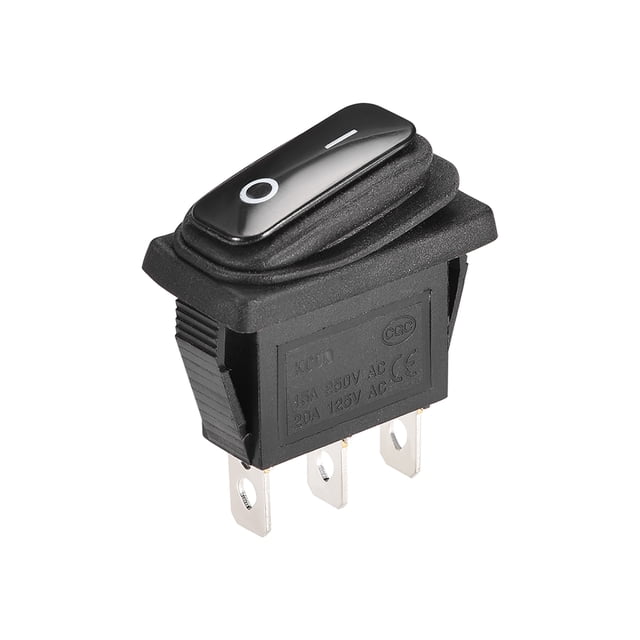 Interruptor de palanca negro impermeable para barco, interruptores de palanca para barco, coche, marino, 3 pines ON/ON AC 250V/15A 125V/20A 1 pieza
