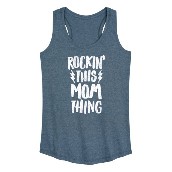 Instant Message - Rockin This Mom Thing - Women's Racerback Tank Top