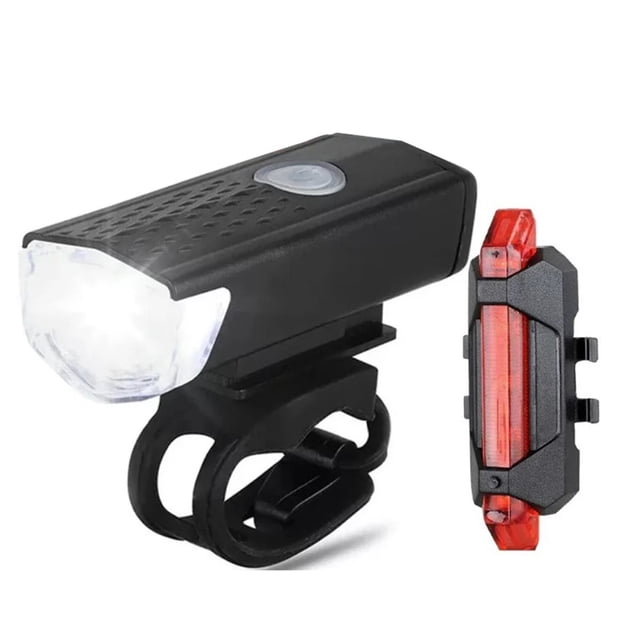 Juego de Luces Recargables para Bicicleta: 3 Modos de Luz Delantera y Trasera, Fácil de Instalar, Resistente Al Agua, Luces de Seguridad para Ciclismo.