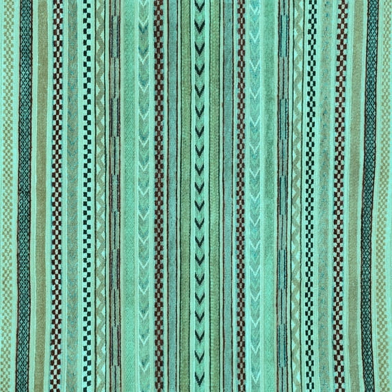 Ahgly Company Indoor Square Abstract Light Blue Modern Area Rugs, 8' Square