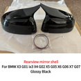 thumbnail image 1 of for BMW X3 G01 ix3 X4 G02 X5 G05 X6 G06 X7 G07 2018-2023 Adhesive installation Rear Side View Mirror Cover Shell Replacement ac Glossy Black, 1 of 6