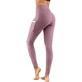 thumbnail image 4 of Women's Yoga Pants Quick Dry Tight Hip Lifting Pants High Waist Slim Fitness Sports Pants,4 Pack, 4 of 6