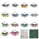thumbnail image 3 of Zhuge 3 pares de pestañas postizas con purpurina y lentejuelas de colores, pestañas postizas de visón esponjoso con color para cosplay, maquillaje de escenario (estilo brillante, K-9), 3 of 3