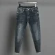 thumbnail image 2 of Pantalones vaqueros masculinos, pantalones negros con bolsillos, jeans para hombre, pantalones cortos apilados, alta calidad, novedad en ropa de otoño 2024, moda Xs, 2 of 5