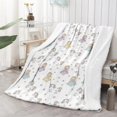 thumbnail image 2 of Princess and Unicorn White Pattern Soft Sherpa Fleece Throw Blanket, Warm Cozy Plush Blanket for Sofa Bed Couch, All Season, 60"x80", 2 of 5