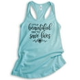 thumbnail image 1 of It's A Beautiful Day To Save Lives Tank Top, Ladies Racerback Tank Top Nurse Tank Medical Drama Doctor Tank, Cancun, XX-Large, 1 of 3