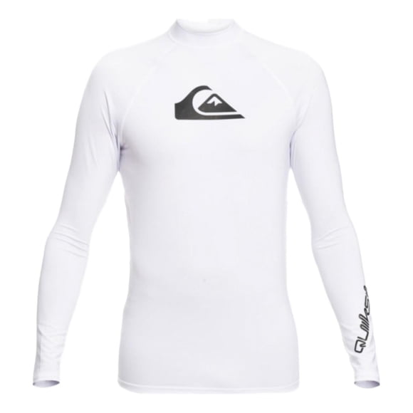 Rashguard Quiksilver All Time Ls Boy Para Niño Color Blanco Modelo EQKWR03121WBB0