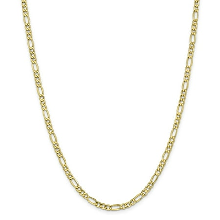 Roy Rose Jewelry 10K Yellow Gold 4.75mmSemi-Solid Figaro Chain ~ length: 22 inches