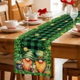 thumbnail image 5 of St. Patrick's Day Table Runner - 70 Inch Long Lucky Shamrocks Harp Beer Farmhouse Plaid Cotton and Linen Blended Dress Scarves Farmhouse Table Runner for Kitchen Dining, Coffee Table, 13" x 70", 5 of 8