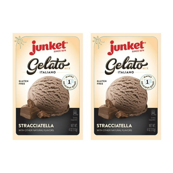 Junket Stracciatella Gelato Mix 4 Oz (Pack of 2)