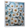 thumbnail image 2 of Designart "Elegance In The White Daisy Meadow IV" Daisies Floater Framed Canvas Art Print, 2 of 5