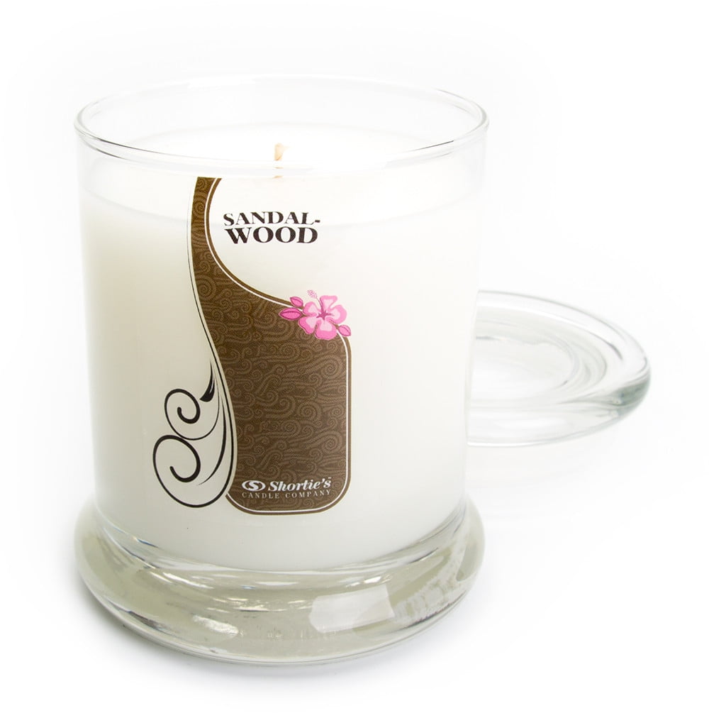 Pure Sandalwood Candle Medium White 10 Oz. Highly Scented Jar Candle