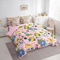 thumbnail image 3 of Manfei Jungle Leopard 7-Piece Twin Bedding Set,Zoo Animal,Elephant,Breathable Reversible, 3 of 8