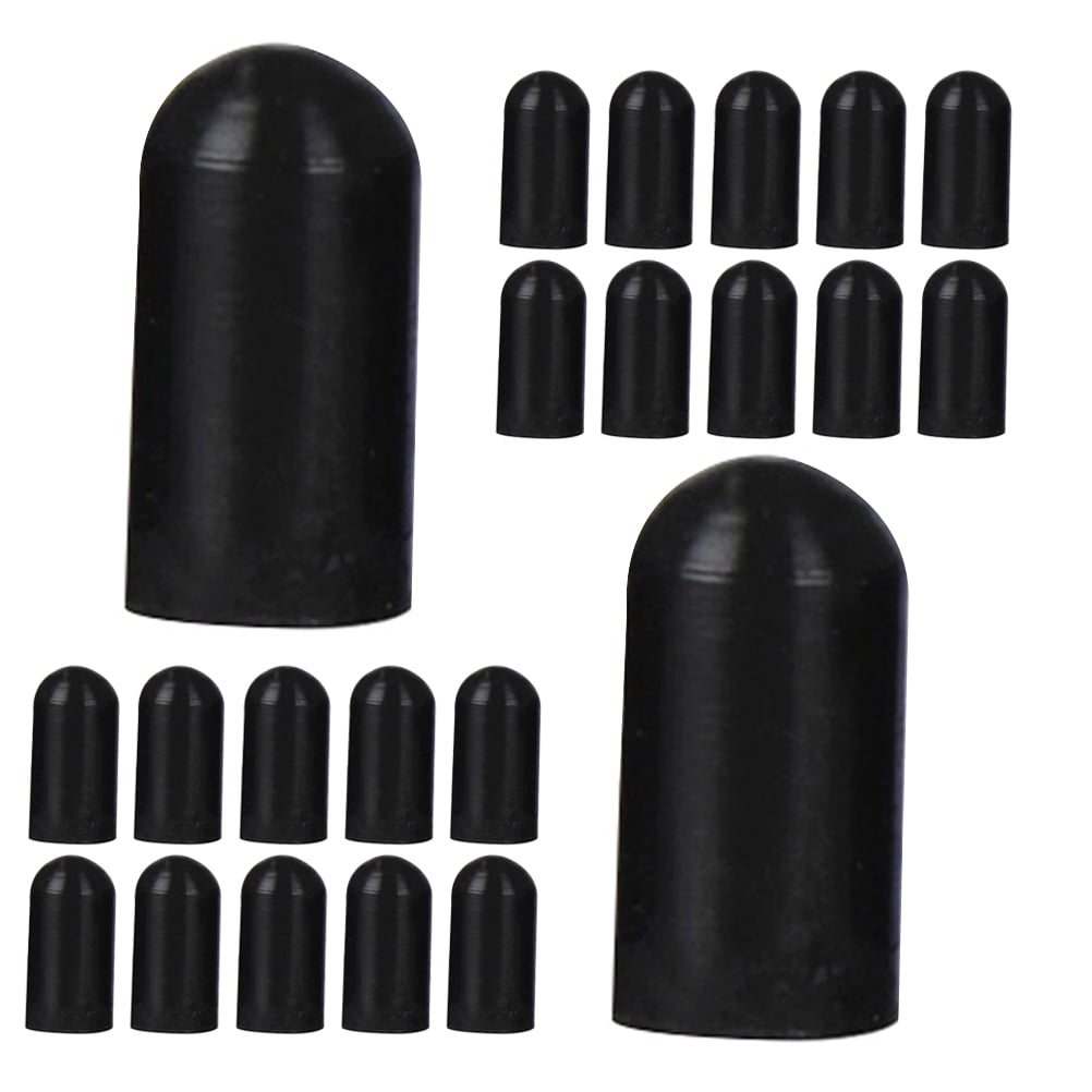 Masteelf 30 Pcs Black Drumstick Silent Tip Dampeners for Noise Reduction Accessories