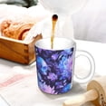 thumbnail image 3 of Yiaed White Skull Flower Print Ceramics Coffee,Large Handle Design,Extra Large Tea and Coffee Cup for Office and Home Mugs, 3 of 6