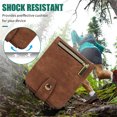 thumbnail image 6 of Jiahe Cover for Samsung Galaxy Z Flip 4, Mulit-Function Wallet Case,Flip Leather Zipper Card Holder Stand with Adjustable Shoulder Strap Full Body Protection Case Cover, brown, 6 of 6