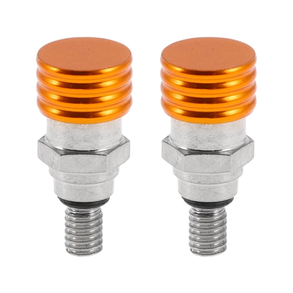 Unique Bargains 2pcs M4x0.7 Universal Motorcycle Screw Dirt Bike Motocross Fork Air Bleeder Valve Metal Orange