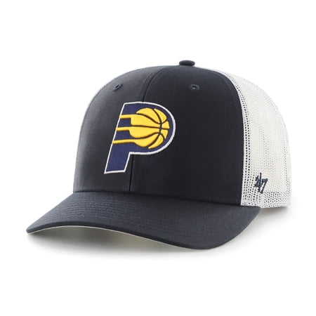 Men s 47 Navy Indiana Pacers Primary Logo Trucker Adjustable Hat