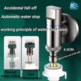 thumbnail image 3 of Washing Machine Faucet, 1/2 and 3/4 Black Stainless Steel Washing Machine Faucet Angle Valve, Water Stop Valve for Washing Machine, Garden, 3 of 4