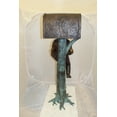 thumbnail image 4 of Nifao Boy Sitting by a Mailbox reading a book Bronze Statue – Bronze Statue, Home Decor, 16"L x 20"W x 50"H, 4 of 13