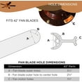 thumbnail image 4 of YQHWQ 42 Inch Replacement Ceiling Fan Blade Arm Bronze, 4 of 5