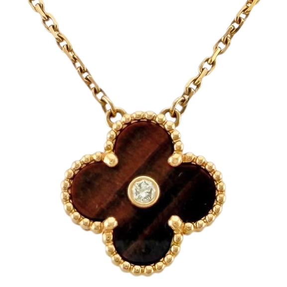 Pre-Owned Van Cleef & Arpels Necklace, 18K Pink Gold, Bullseye Diamond, Women's.