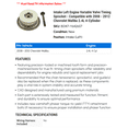 thumbnail image 2 of Intake Left Engine Variable Valve Timing Sprocket - Compatible with 2008 - 2012 Chevy Malibu 2.4L 4-Cylinder 2009 2010 2011, 2 of 2