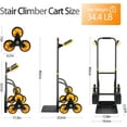 thumbnail image 2 of Stair Climbing Dolly, Upgraded Heavy-Duty Stair Climber Hand Truck 770 Lbs Capacity, Foldable Cart for Stairs with 13.8" x 11.6" Nose Plate, 6 Wheels and 2 Ropes for Home,Office or Shopping, 2 of 8