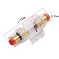 thumbnail image 4 of SHAR Support de Fusible en Ligne Plaqué Or et 1 Fusible en Verre Plaqué Or 60A pour Protection de Sécurité Automobile Audio, 4 of 4