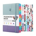thumbnail image 2 of Tabbable Password Keeper Book, Alphabetized Logbook, Blue And Purple, Password Notebook For Seniors, Alphabetical Tabs, 115 Pages, Secure, Meiiso, 2 of 9