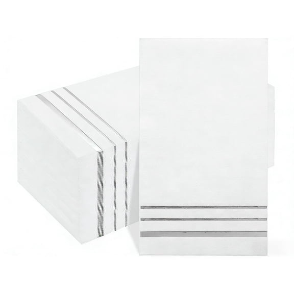 Elegant 3-Ply Disposable Paper Napkins – 300 Pack Soft & Absorbent Guest Towels – Great for Parties, Weddings, Birthdays, Baby Showers, Formal Events – White and Gold