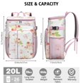 thumbnail image 3 of Cooler Backpack 26 Cans Insulated Backpack Cooler for Men & Women,Strawberry Drink Beverage Beer Bag Cooler for Picnic Lunch Hiking, 3 of 6