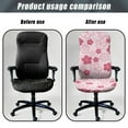 thumbnail image 4 of HELLHERO Cherry Blossom Print Gaming Chair Slipcover, Anti Scratch Decorative Office Seat Chairs Cover, Removable Office Chair Cover, Pink, 4 of 7