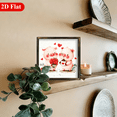thumbnail image 2 of Valentine's Day Happy Frame Sign Couple Pigs, Heartshaped Chocolate and Coffee, Watercolor Handpainted Style Frame Wall Art Wall Pediments, 2 of 7